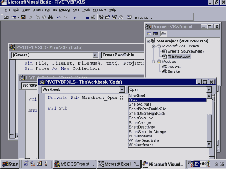 Разработка приложений с помощью Excel 97 и VBA